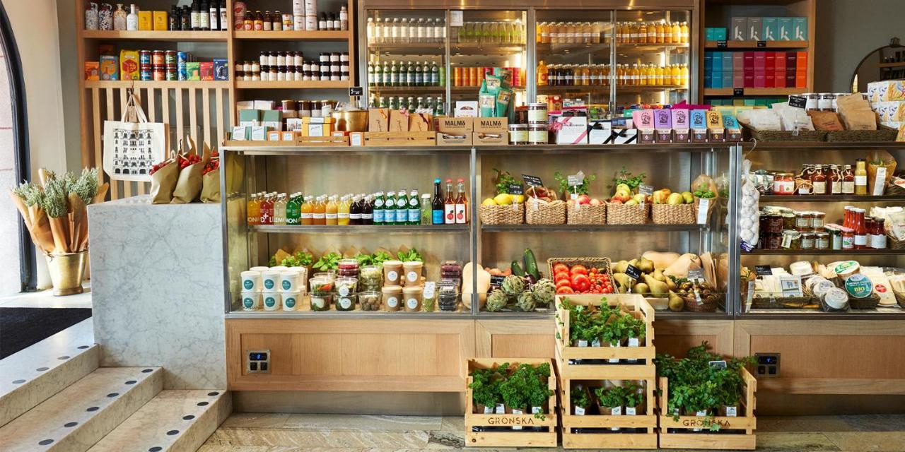 Hotel Diplomat Стокхолм Екстериор снимка Organic food products at a German supermarket